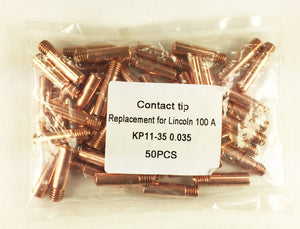 50 pcs Contact Tips 11-35 Tweco Mini/#1 & Lincoln Magnum 100L .035" Replacement