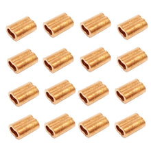 25ea Copper Swage Sleeves for Wire Rope 1/8"