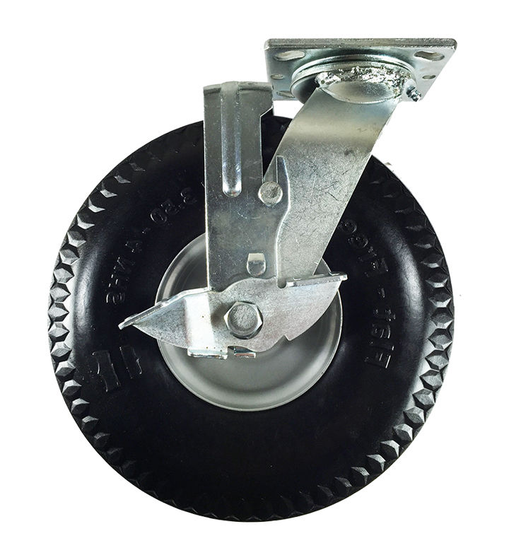 10 x 3-1/2 Flat free Wheel Caster - Swivel with a brake