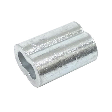 50ea Zinc Plated Copper Swage Sleeves for Wire Rope 1/16