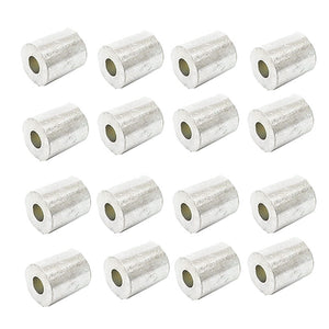 100ea Aluminum Stops for Wire Rope 1/16"
