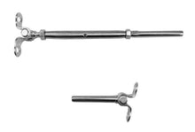 T316 Stainless Steel Tensioner Set for Cable Railing w/ Deck Toggle — 1/8" & 3/16"