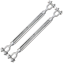 1/2" x 6" Jaw/Jaw Turnbuckles for Wire Rope Cable - 2 ea