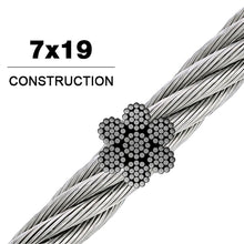 Vinyl coated stainless cable detail