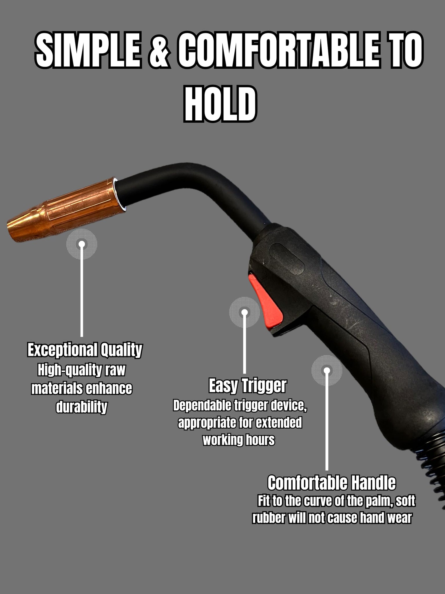 Mig 250A Welding Gun 15ft Fits Lincoln Magnum PRO 250L K4530-2 Replace K3081 -2