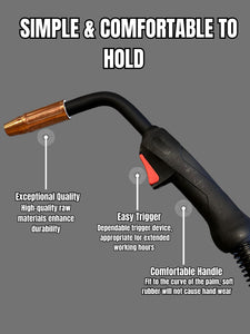 12' MIG Welding Gun and Cable Assembly Lincoln Magnum 250L K533-7 Replacement.