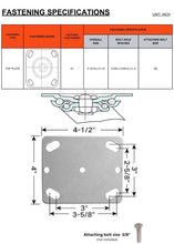 Heavy Duty Caster 4" x 2" Plastic Wheel - Rigid