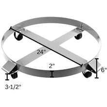 Drum Dolly 1000 lb 55 Gal w Swivel Casters Heavy Duty Steel Frame Non Tipping x 1