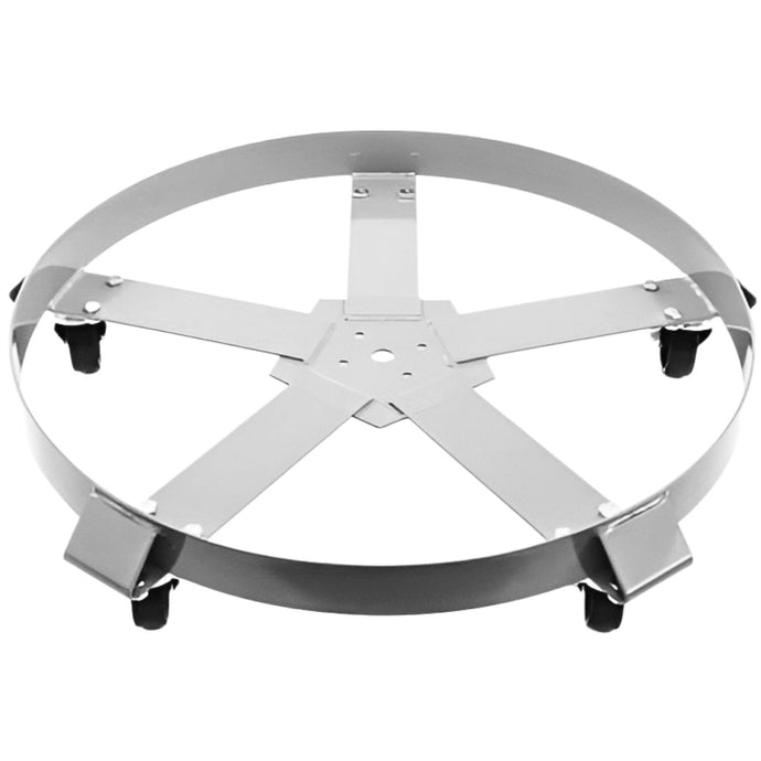 Drum Dolly 55 Gal 5 Wheel Swivel Casters Heavy Steel Frame Easy Roll 1250 lbs