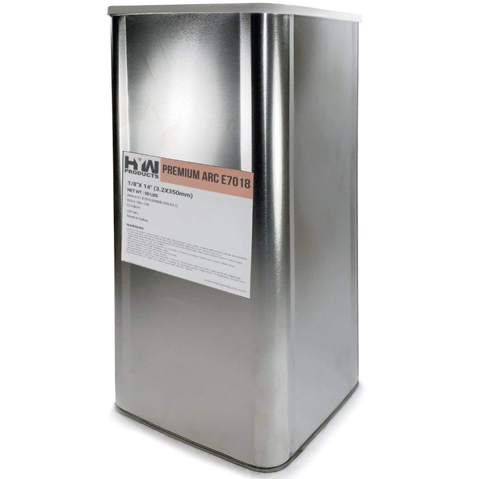 E7018 Premium Arc Stick Electrodes 14in Welding Rod Hermetically Sealed 50-Pound Can