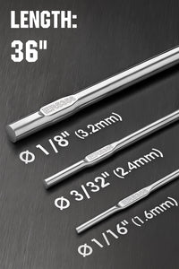 ER5356 Tig 1/8" Aluminum 36" Welding Rod (Made in North America) 1-Pound Bundle