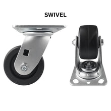 Heavy Duty Caster 4" x 2" Plastic Wheel - Swivel