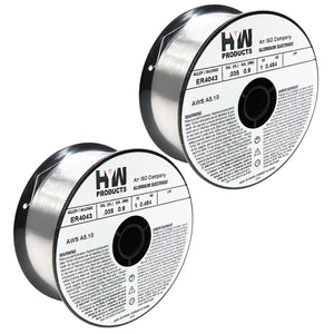 ER4043 Mig .035" Aluminum Welding Wire 1-Pound Roll (Made in North America) 2-Pack