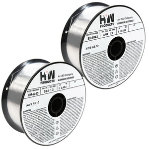 ER4043 Mig 3/64" Aluminum Welding Wire 1-Pound Roll (Made in North America) 2-Pack