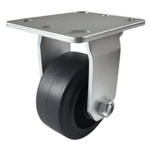 Heavy Duty Caster 4" x 2" Rubber on Cast Iron Wheel - Rigid