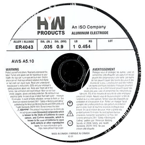 ER4043 Mig .035" Aluminum Welding Wire 1-Pound Roll (Made in North America) 2-Pack