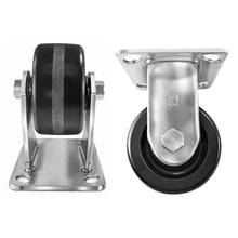 Heavy Duty Caster 4" x 2" Phenolic Wheel Stainless Steel - Rigid