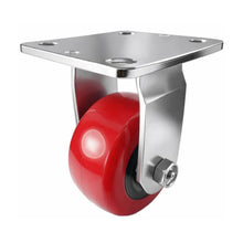 Heavy Duty Caster 4" x 2" Polyurethane on Plastic Wheel Stainless Steel - Rigid