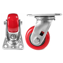 Heavy Duty Caster 4" x 2 Polyurethane on Plastic Wheel Stainless Steel - Swivel