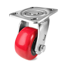 Heavy Duty Caster 4" x 2 Polyurethane on Plastic Wheel Stainless Steel - Swivel