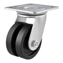 Heavy Duty Caster 4" x 2" V-Groove Steel Wheel