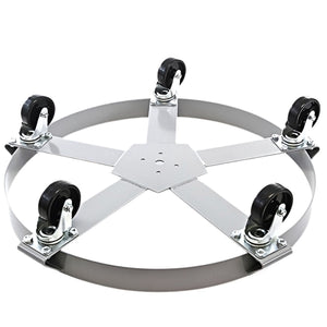 Drum Dolly 55 Gal 5 Wheel Swivel Casters Heavy Steel Frame Easy Roll 1250 lbs