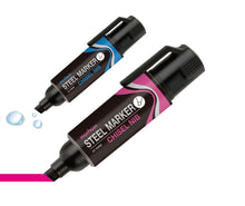 Munhwa Steel Marker 8mm chisel nib washable industrial marker in blue and pink
