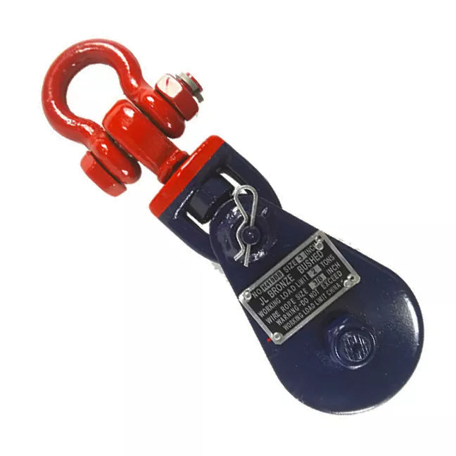 Snatch Block with a Shackle for 8 tons