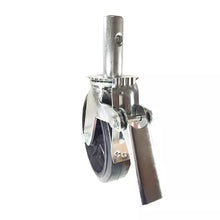 Scaffold Caster 8" x 2" Wheels w/ Locking Brakes 1-3/8" Stem 500 lbs. Capacity