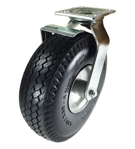 10" x 3-1/2" Flat Free Wheel Caster - Swivel with a Brake