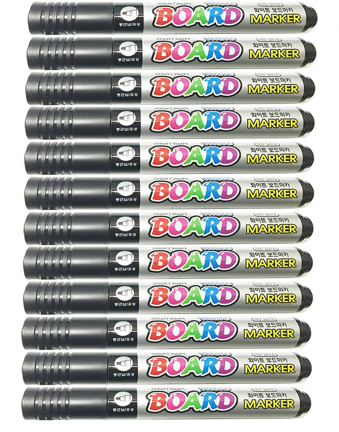 Dry Erase White Board Marker - Black 12 each