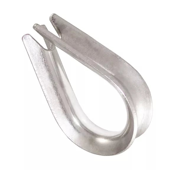 25 ea Galvanized Wire Rope Thimbles, Standard Duty 1/4
