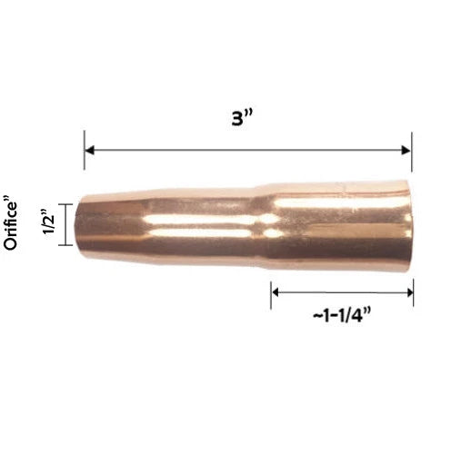 Mig Welding Nozzles 22-50 1/2