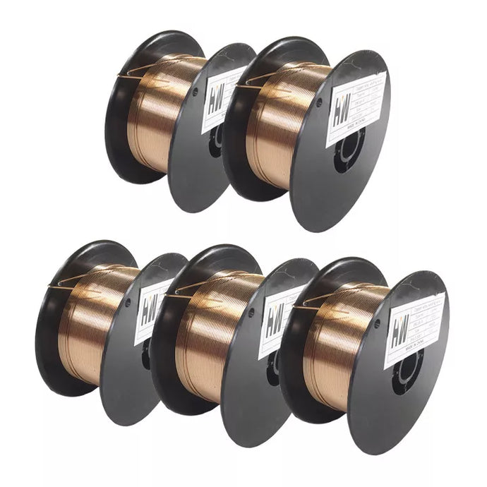 5 X ERCuSi-A .030 X 2 lb Spool Silicon Bronze Copper Welding Wire (5 Reels)
