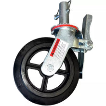 Scaffold Caster 8" x 2" Wheels w/ Locking Brakes 1-3/8" Stem 500 lbs. Capacity