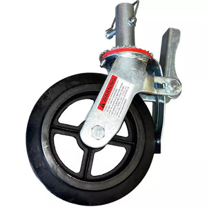 Scaffold Caster 8" x 2" Wheels w/ Locking Brakes 1-3/8" Stem 500 lbs. Capacity