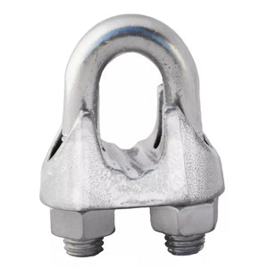 50ea Malleable Galvanized Wire Rope Clips 3/8"