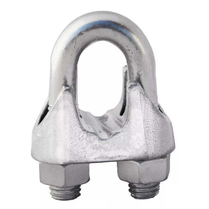 50ea Malleable Galvanized Wire Rope Clips 3/8