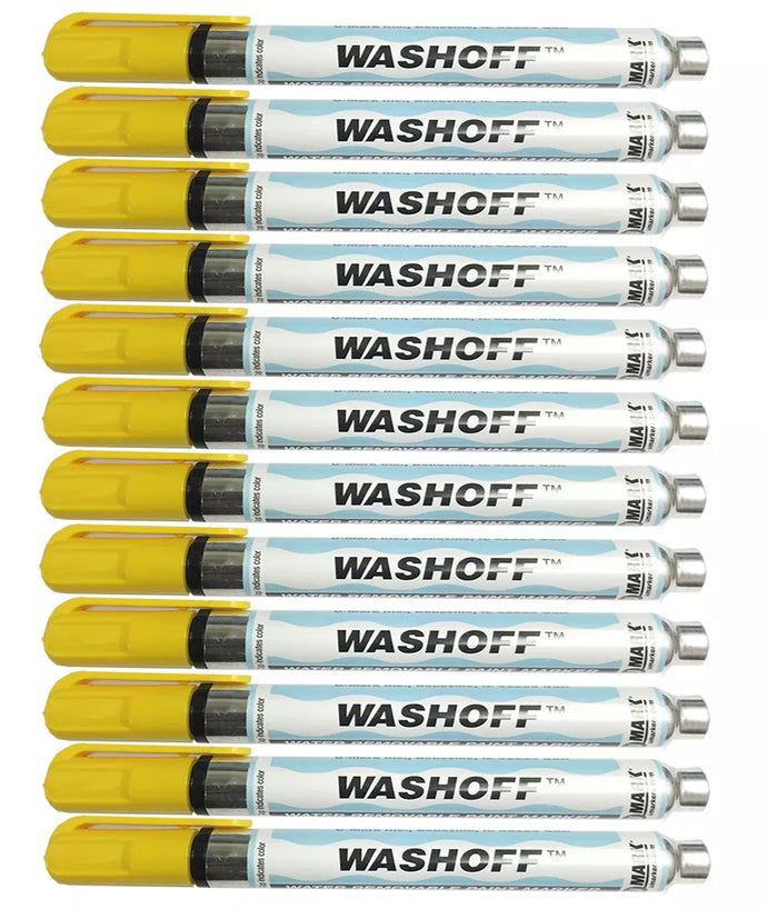 Paint Marker : U-Mark Wash Off YELLOW (Water removable) 1 dozen