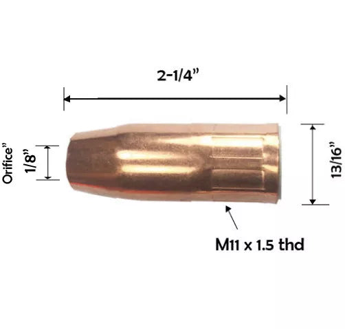 Mig Welding Nozzles 21-50 1/2