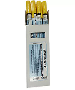 Paint Marker : U-Mark Wash Off YELLOW (Water removable) 1 dozen