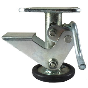 4" Floor Locks Brake with Non-Slip Rubber Foot for 4" x 2" Casters - 1 EA