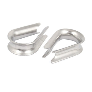 25 ea Galvanized Wire Rope Thimbles, Heavy Duty 1/4"