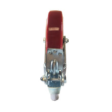 Scaffold Caster 8" x 2" Red PU Wheel w/ Locking Brake 1-3/8" 950 lbs Capacity