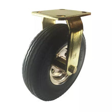 8" x 2-1/2" Flat Free Wheel Caster Brass Plated - Rigid
