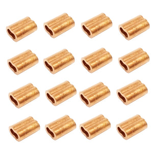 10ea Copper Swage Sleeves for Wire Rope 3/8"