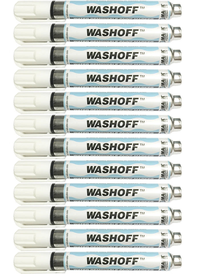 Paint Marker: U-Mark Wash Off WHITE (Water Removable) 1 Dozen