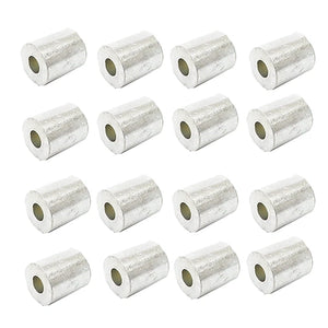 100ea Aluminum Stops for Wire Rope 1/8"
