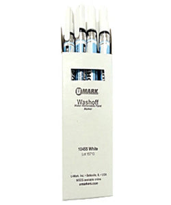 Paint Marker: U-Mark Wash Off WHITE (Water Removable) 1 Dozen