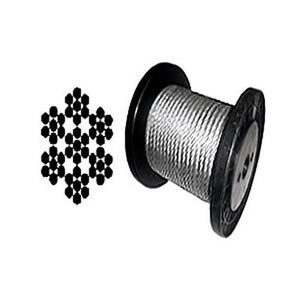 Black Powder Coated Galvanized Wire Rope 1/16" 7x7 - 100, 200, 250, 500, 1000 ft